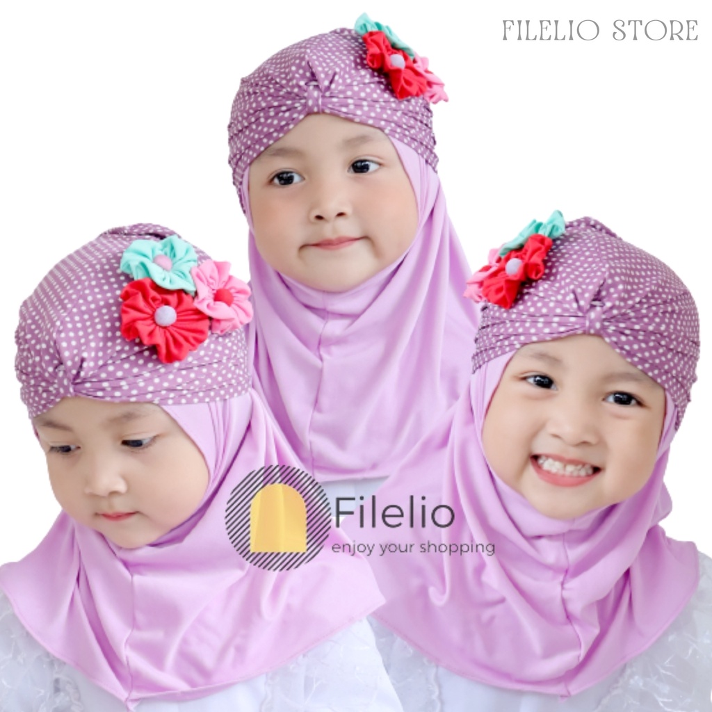 TERMURAH Hijab Anak Bayi Perempuan Murah Turban Combi Krudung Anak Lucu Umur 0 -3 Tahun Terbaru