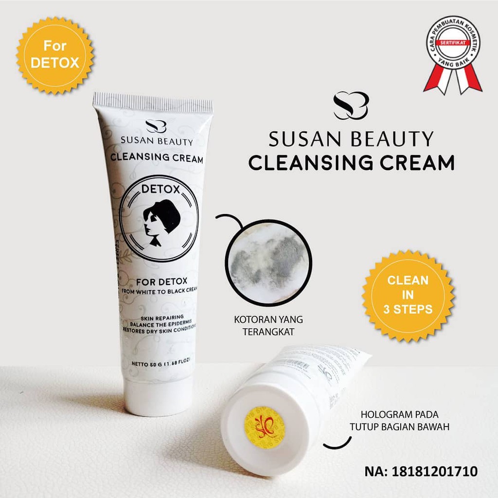 DETOX CREAM BPOM BY SUSAN BEAUTY LAMARS - BPOM