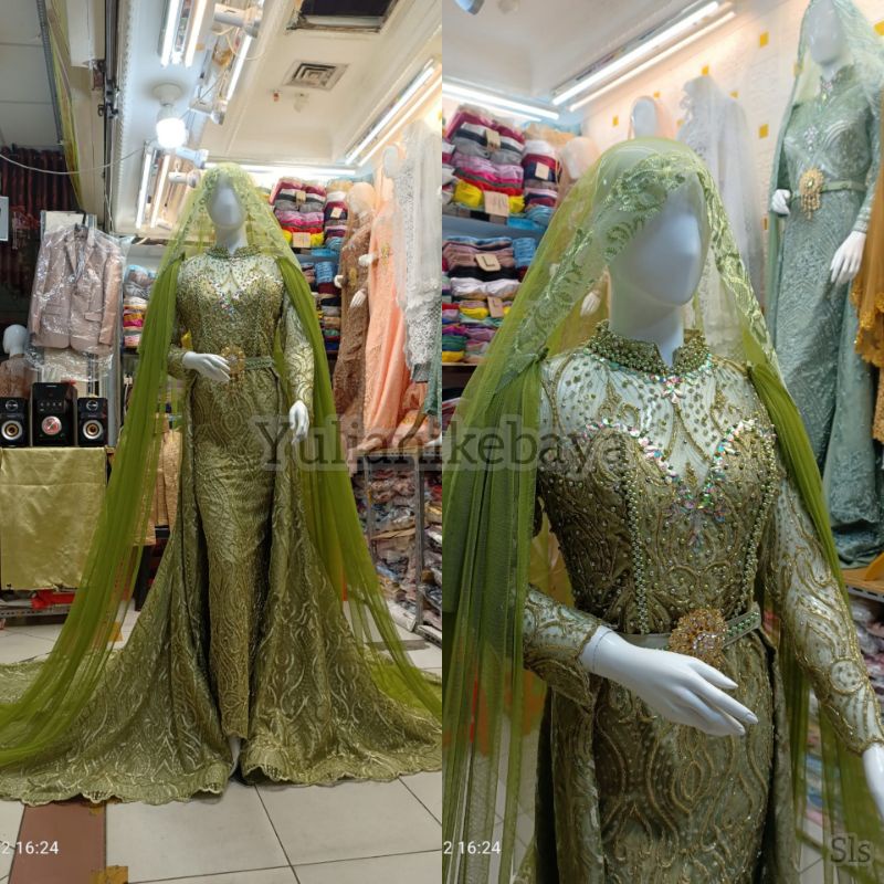 SS_GAUN PENGANTIN SPAN //GAUN PENGANTIN DUYUNG//GAUN PENGANTIN MURAH FREE MASET +HIJAB