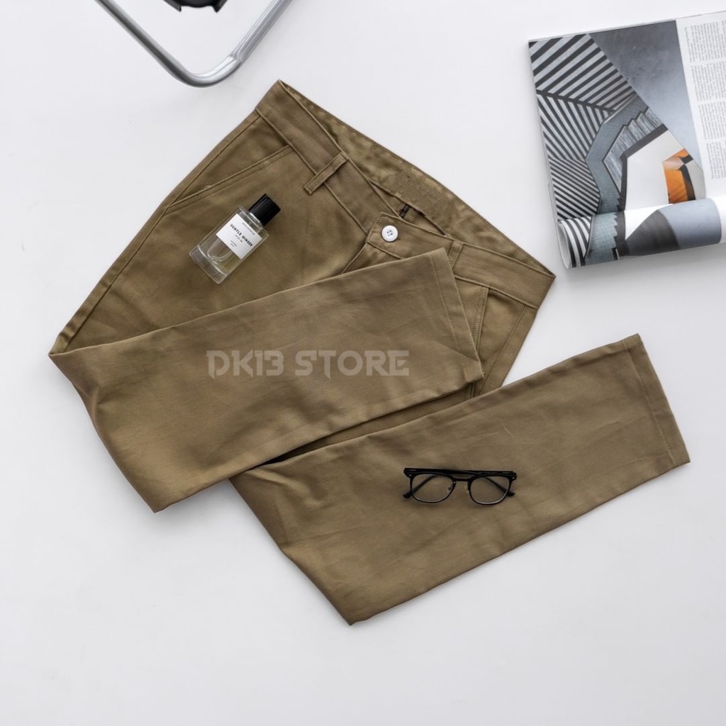 Celana Chino Panjang Pria Warna Mocca Original Quality Size 28-38