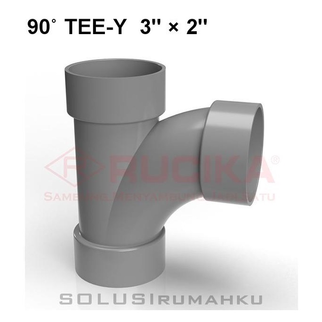 RUCIKA T Y 3 X 2" ( D - L T ) / 90 derajat Cabang 3 T Y 3 x 2 inch 3 x 2