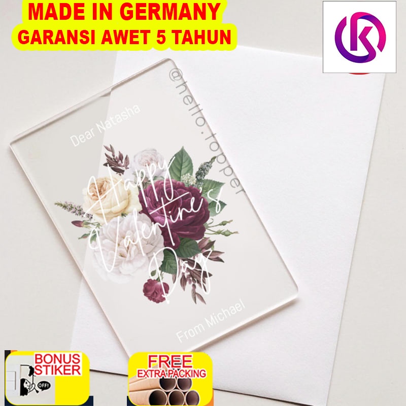 

Terlaris Acrylic Valentine Anniversary Card | Kartu Ucapan Valentine