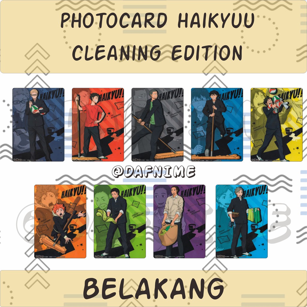 PHOTOCARD HAIKYUU CLEANING EDITION