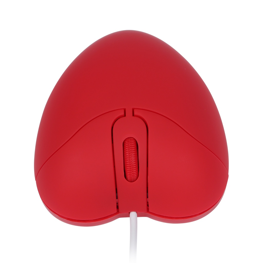 Cute Love Heart Shape Wired Mouse Portable Mini Mice Kartun Mouse Untuk PC Laptop