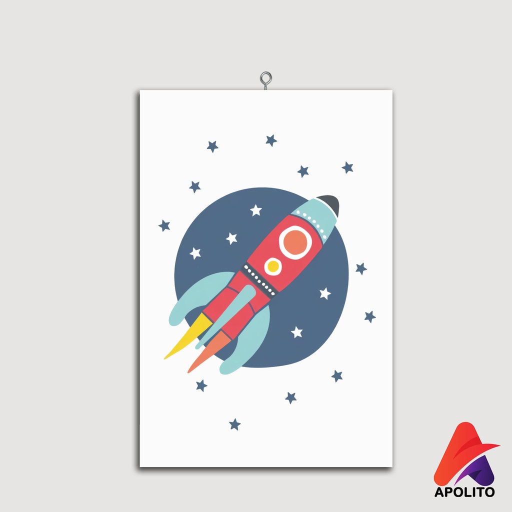 HIASAN DINDING ASTRONOT LUCU (20X30CM) WALL DECOR PAJANGAN DINDING POSTER KAYU RUANGAN ASTRONOT LUCU