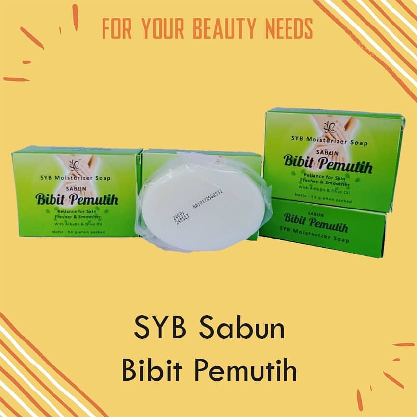 Sabun Bibit Pemutih Original BPOM / SYB Moisturizer Soap/ Sabun Pemutih Badan Asli SYB
