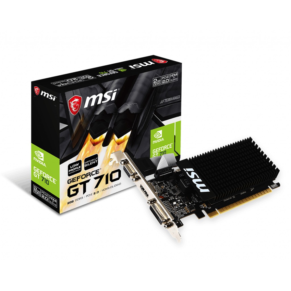 MSI GT 710 2GB DDR3 LOW PROFILE - GT710 2GD3H LP VGA CARD NVIDIA