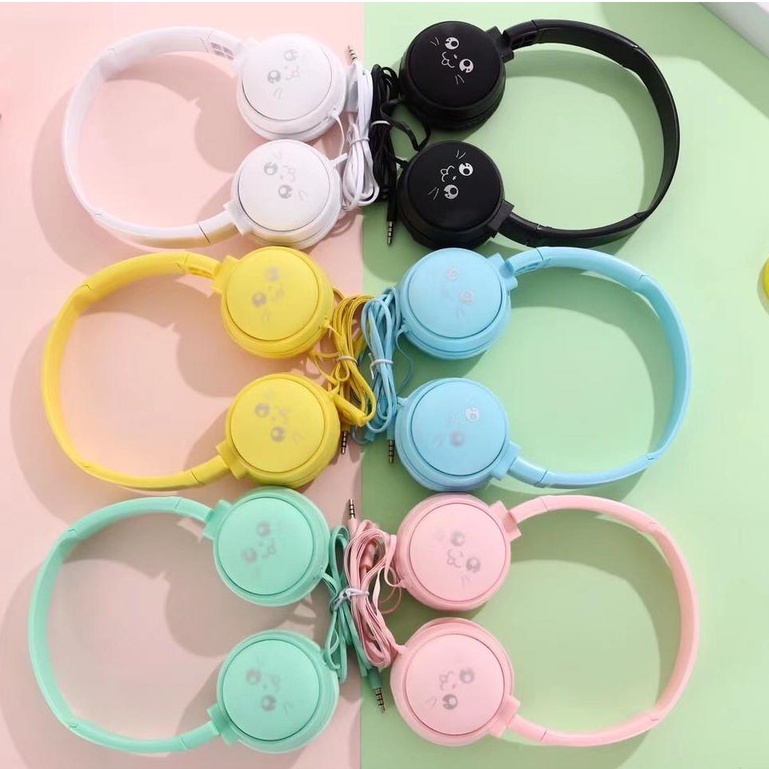 J-18 Headset Bando Anak Lucu Headphone Bando Termurah Earphone Extra Bass Anak Motif Kartun Headphon