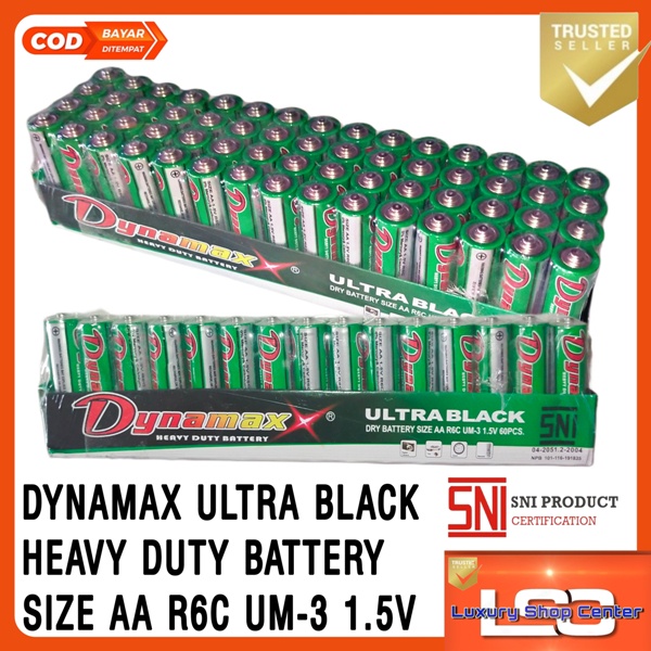 Baterai DYNAMAX ECO DAN ULTRA BLACK AA / AAA 1.5V HIJAU SILVER