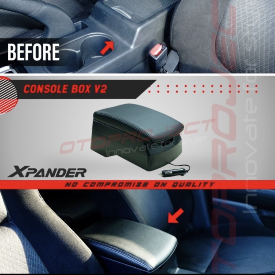 CONSULE BOX XPANDER V2 W/USB FAST CHARGING BLACK