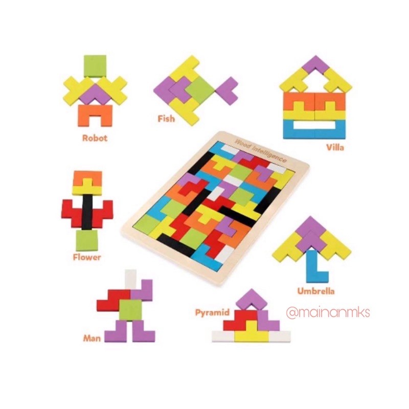 Puzzle Kayu Wooden Intelligence Mengasah Otak Anak