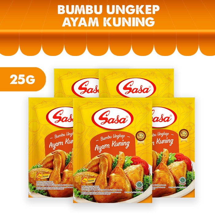 

Instan-Masak-Bumbu- Sasa Bumbu Ayam Kuning 25Gr - 5 Pcs -Bumbu-Masak-Instan.