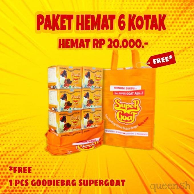 

[[BISA COD]] PAKET SUPER GOAT 6 KOTAK SUPERGOAT SUSU KAMBING ETAWA RASA GULA AREN MURAH Kode 262