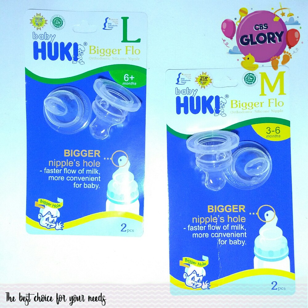 Niple Huki Bingger Flo/Karet Dot Huki Lubang Besar/Dot Botol HukI/Karet Niple Huki