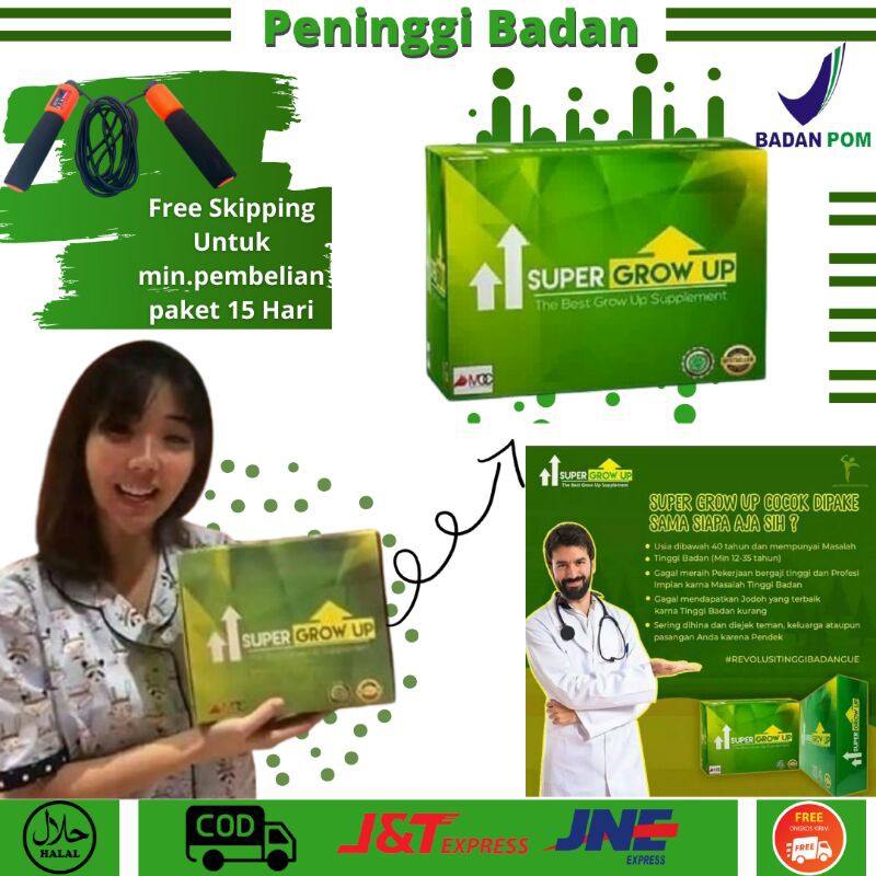 

PROMO SUPERGROW UP Susu Peninggi Badan Suplemen Peninggi Badan 3-15 CM