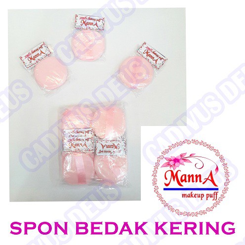 SPON BEDAK KERING -  MANNA POWDER PUFF - HANDLE PITA