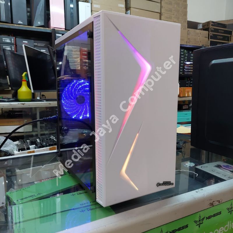 PC Gaming Fullset AMD Ryzen 5 4500 | RAM 8GB | HDD - SSD | RX 6500 XT 4GB DDR6 Monitor 19 - 24 Inch / Garansi 1 Tahun