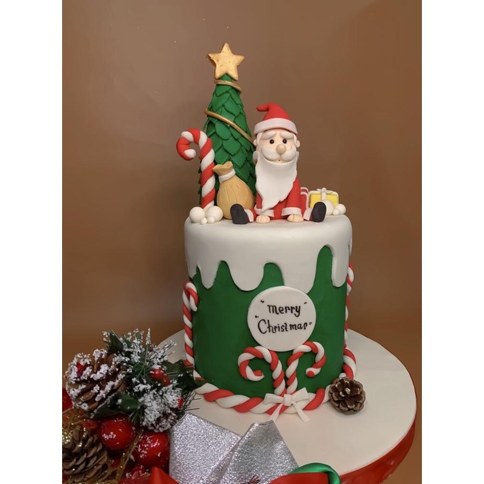 

X'MAX FONDANT CAKE | KADO XMAS | PARCEL PARSEL MURAH | HAMPERS NATAL BN51FV6C