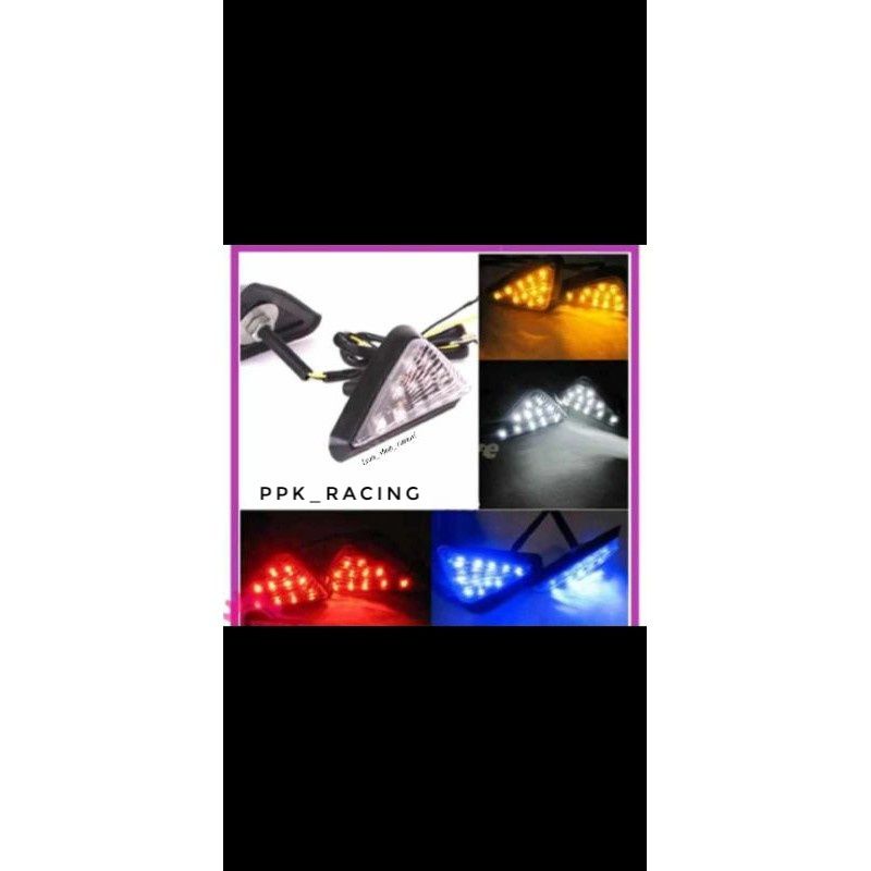 Sen Tempel Segitiga Ninja LED Sen Tempel Fairing Ninja CB150 CB150R R15 R25 Universal