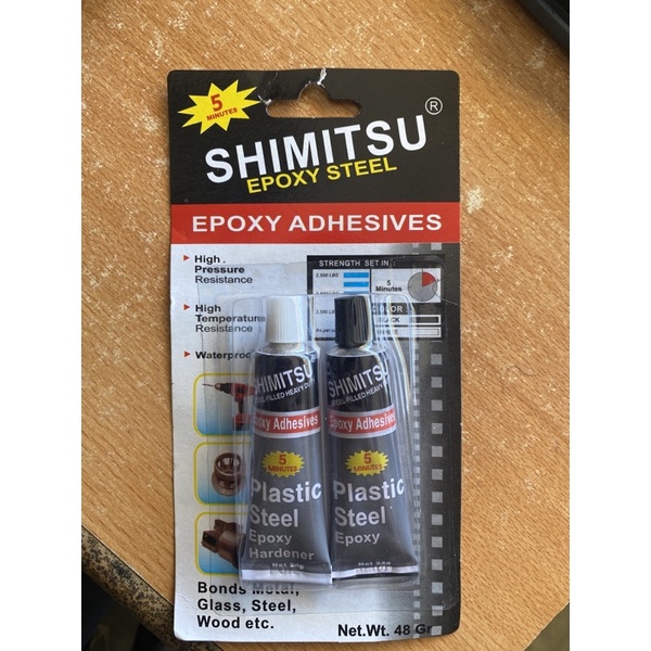 

Lem Plastic Steel/ lem perekat besi 24g Shimitsu Epoxy Steel