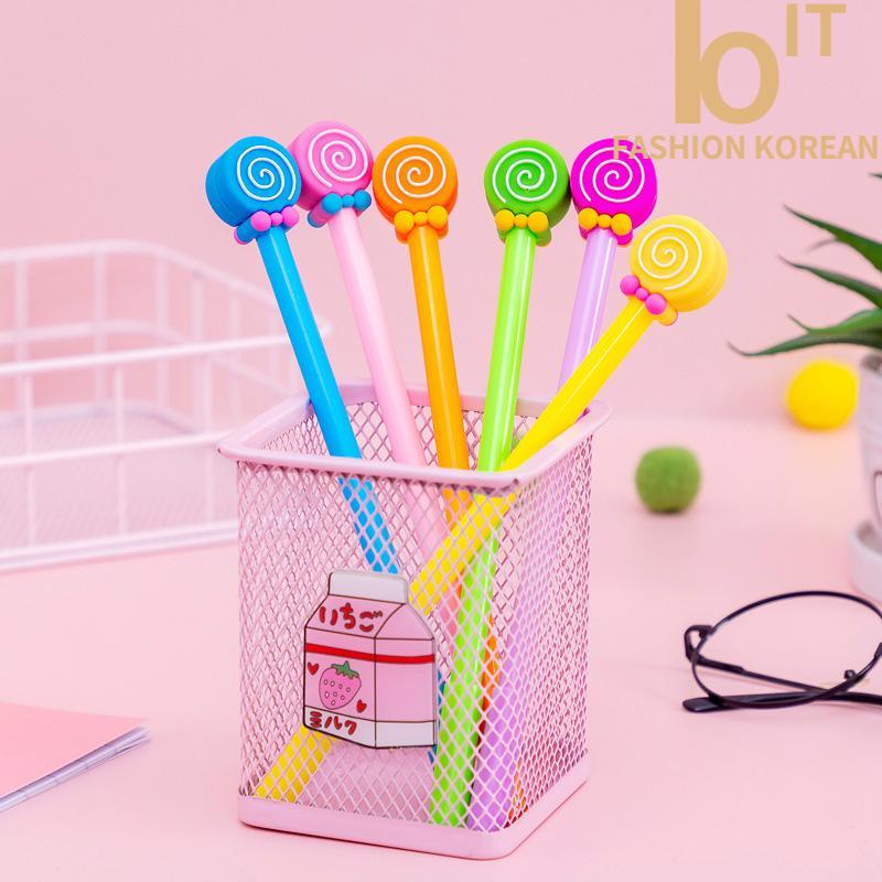 

[COD✨Ready stock]Kreatif Kartun Dasi Kupu-kupu Lollipop Gel Pena 0.5mm Alat Tulis Siswa-YES
