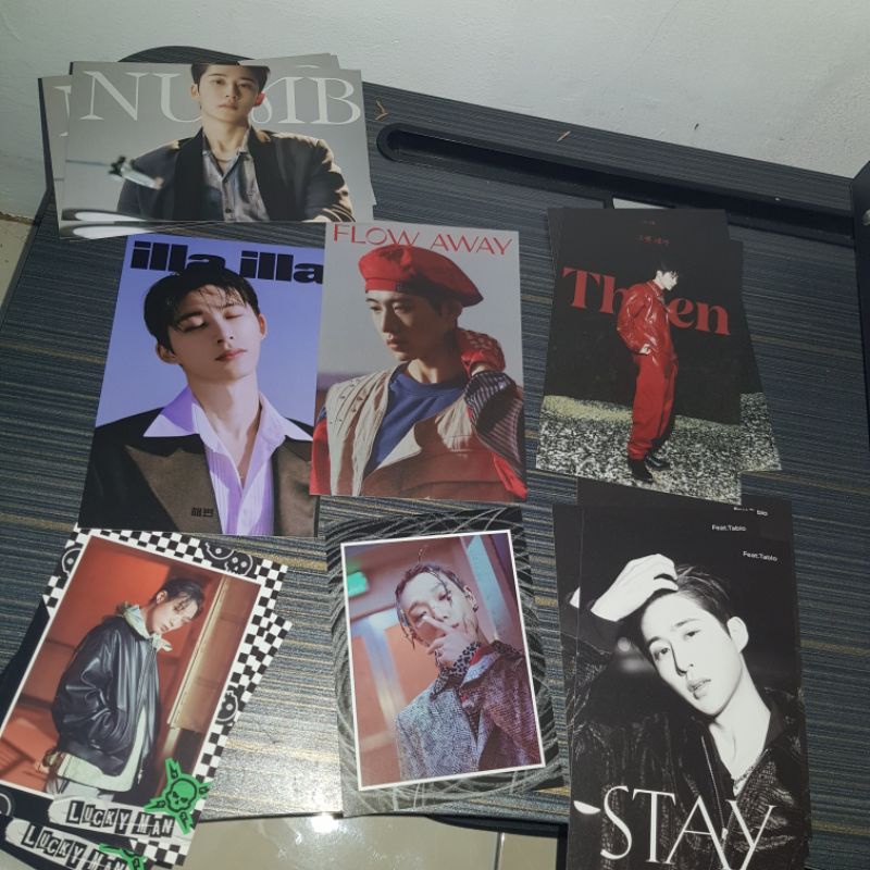 postcard b.i hanbin bobby waterfall lucky man seaside pc