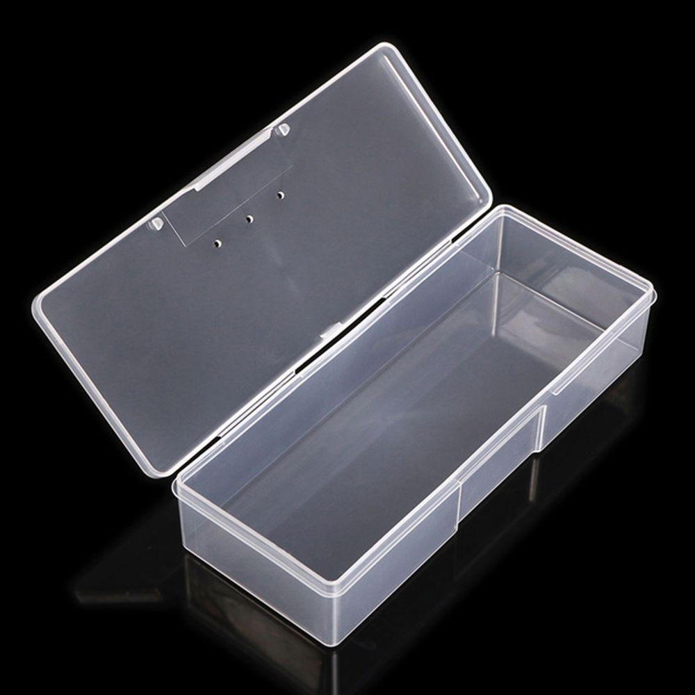 Agustina Tempat Penyimpanan Nail Art Wadah Kuas Poles Persegi Panjang Brush Pen Dotting Plastik Drawing Case Storage Box