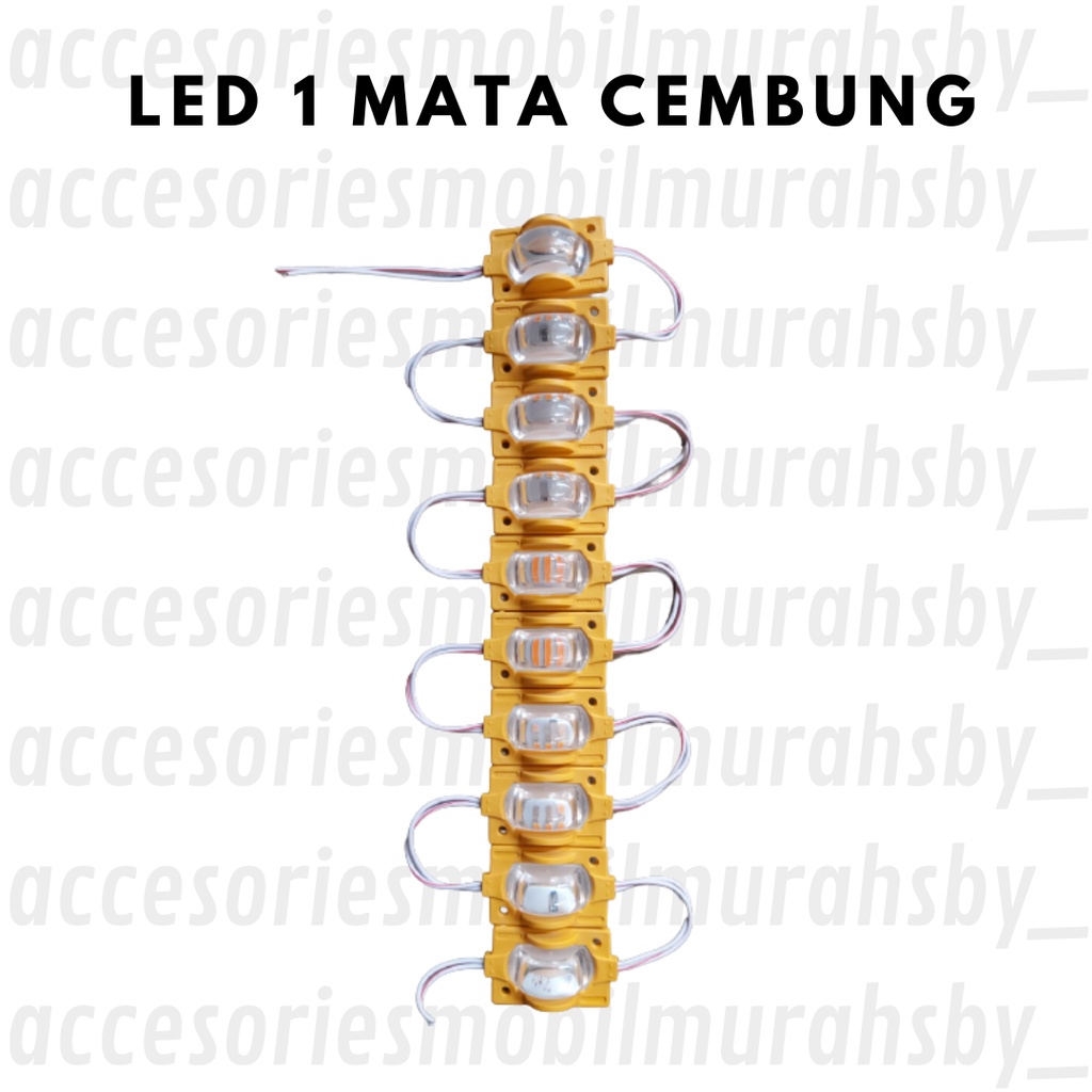 Lampu Led Cembung Kaca Variasi Kolong 1 Mata Terang Truk Bus 12V/24V Harga 5 pcs