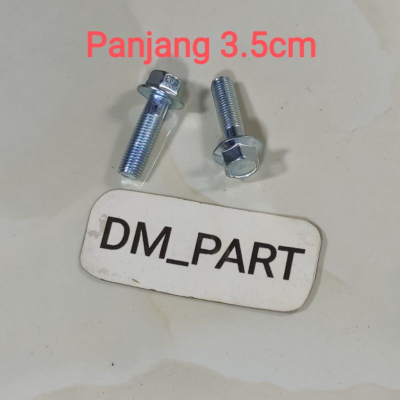 BAUT BOLT FLANGE 35 3 5 CM KUNCI 14 KENALPOT KNALPOT MUFFLER BEAT SCOOPY SPACY VARIO 110 OLD KARBU F