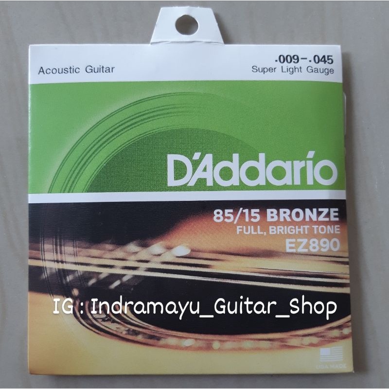 Senar Gitar Akustik String Merk Addario 1 Set EZ890 Kualitas Bagus Murah High Quality PALING TERBARU