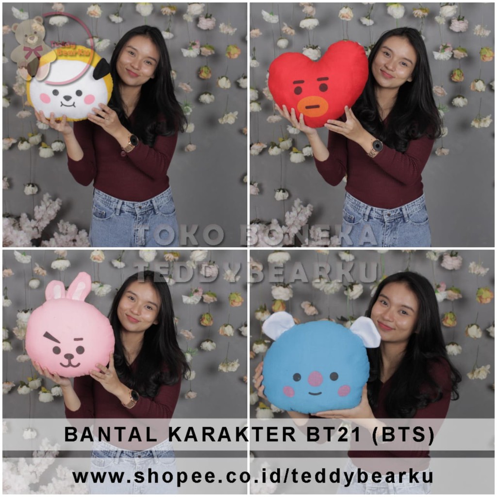 TERMURAH! BANTAL BTS BT21 LARGE PRODUSEN LANGSUNG KOYA RJ SHOOKY MANG CHIMMY TATA COOKY VAN