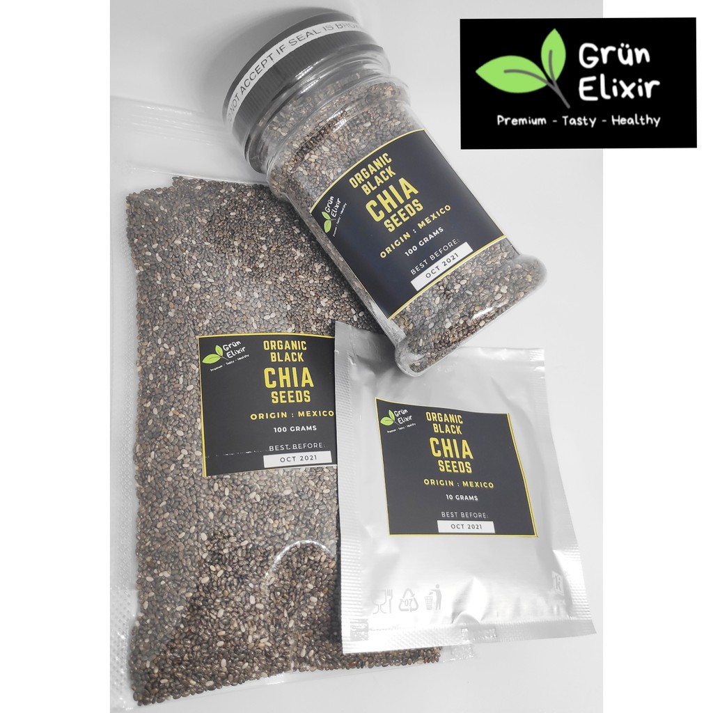 

CHIA SEEDS PREMIUM MURAH ORGANIK MEXICO GrunElixir - REFILL 100 GR