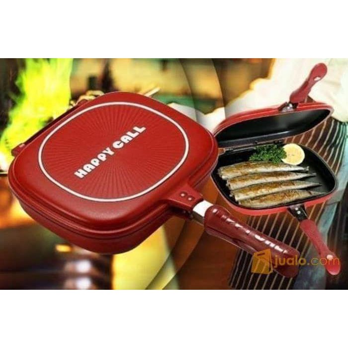 [IMPORT] - Hc 32 Cm Double Pan Grill Panci Anti Lengket