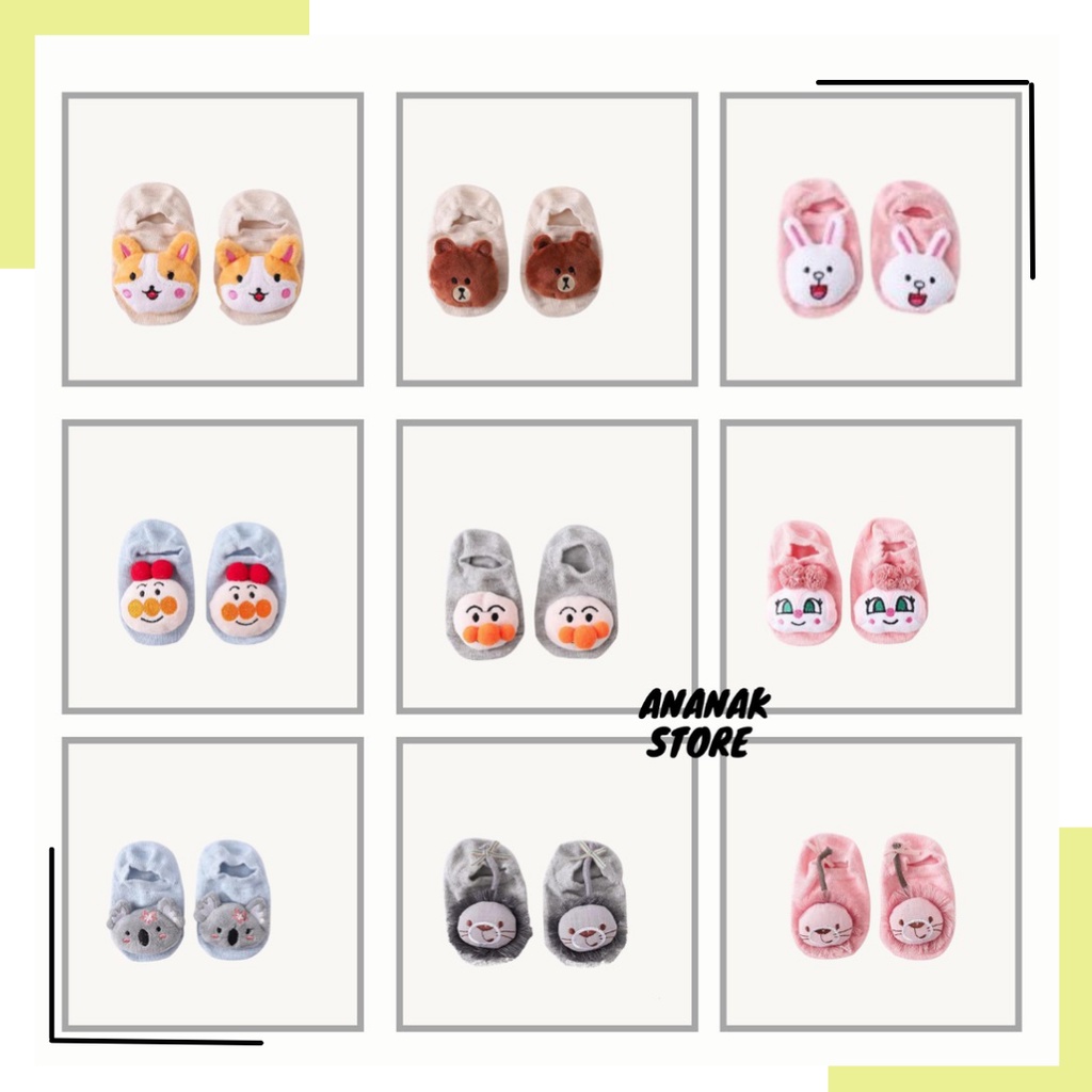 Kaos kaki 3D bayi 0-6bulan / kaos kaki bantal lucu 2