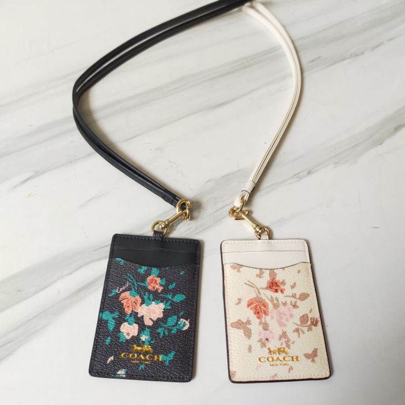 

COACH ID LANYARD WITH ROSE BOUQUET PRINT