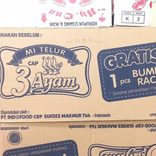 

Mie telor telur cap tiga ayam 1 dus