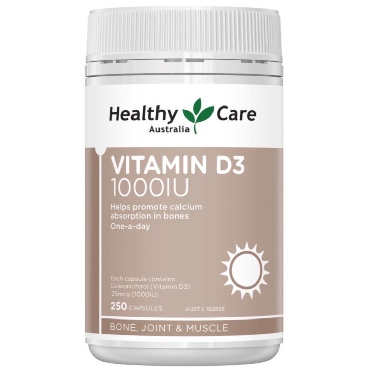 Healthy Care Vitamin D3 1000IU 250 capsules