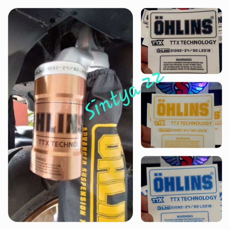 STICKER SHOCK STICKER OHLINS TTX