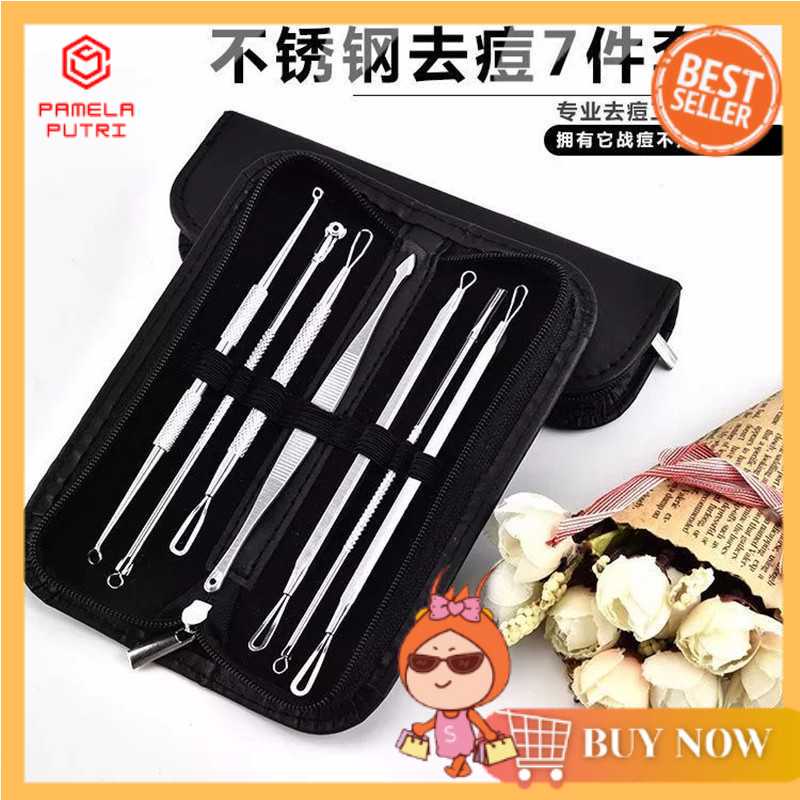 GS8 Perlengkapan Perawatan Wajah Jerawat Komedo Blackhead 7 PCS PT4 Putimi