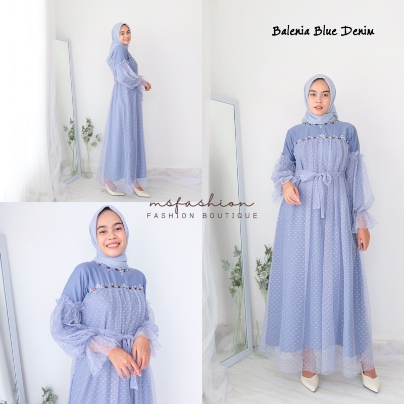 Balenia Maxi Tile Dotty tangan balon/bridesmaids /maxi dot/dress maternity/ dress/ dress kondangan/ 
