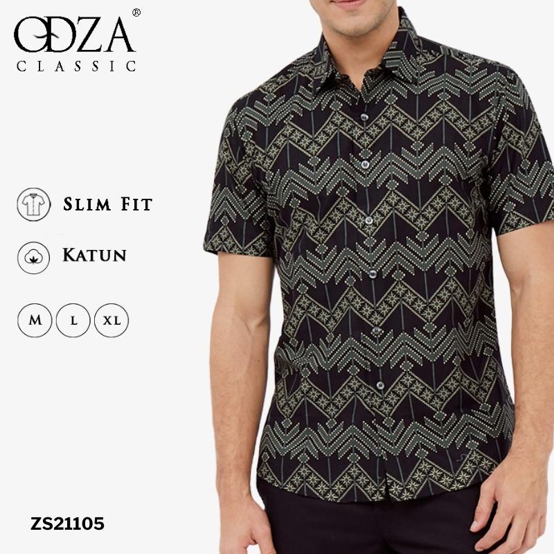 Kemeja Batik SLIMFIT Modern Pria Lengan Pendek Motif Songket