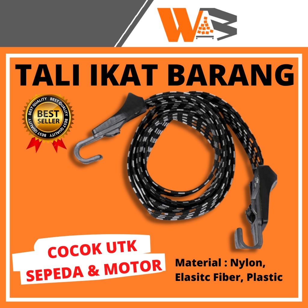 COD TALI PENGIKAT IKAT BARANG KARET BAWAAN BARANG DI MOTOR Tali Sepeda Pengikat Barang Luggage Motor Elastis 70cm