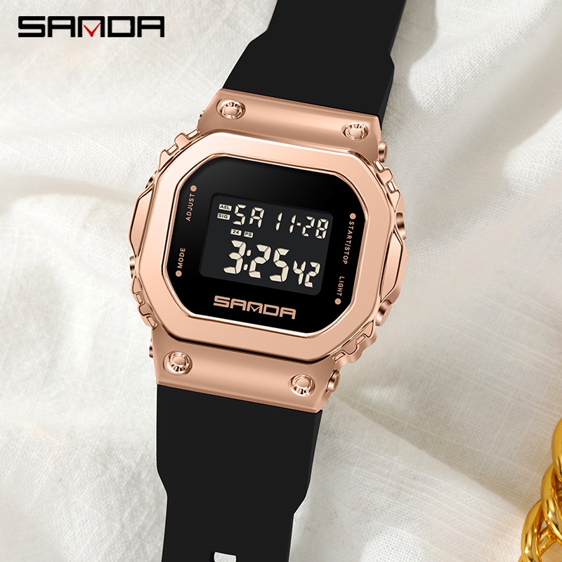 SANDA 2126 Jam Tangan Pria Wanita Digital Sport EL Backlight Tali Rubber Anti air WATCHKITE WKOS