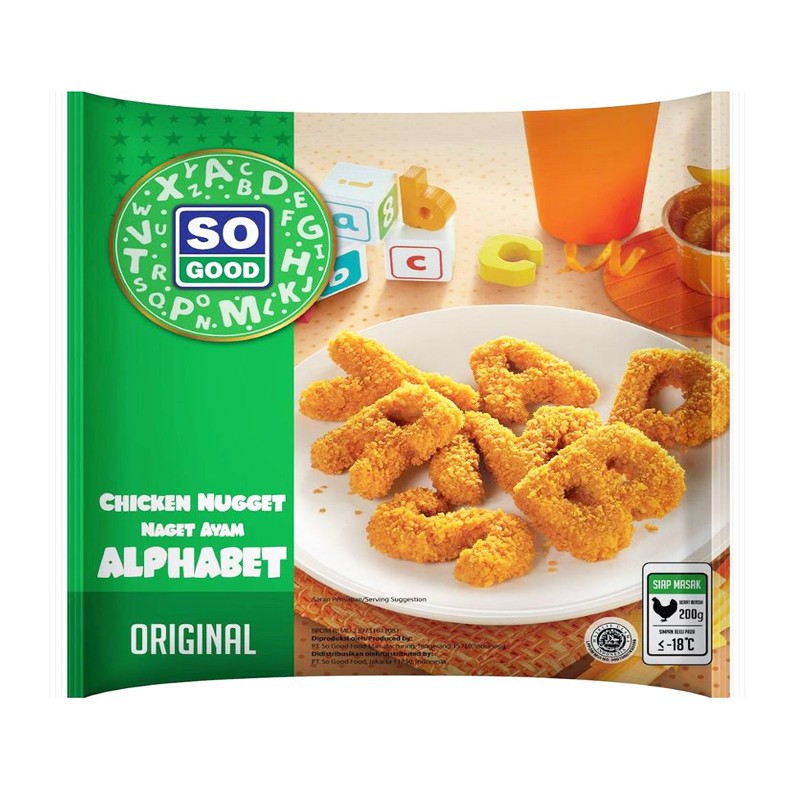 So Good Chicken Nugget Alpabet 200 Gram