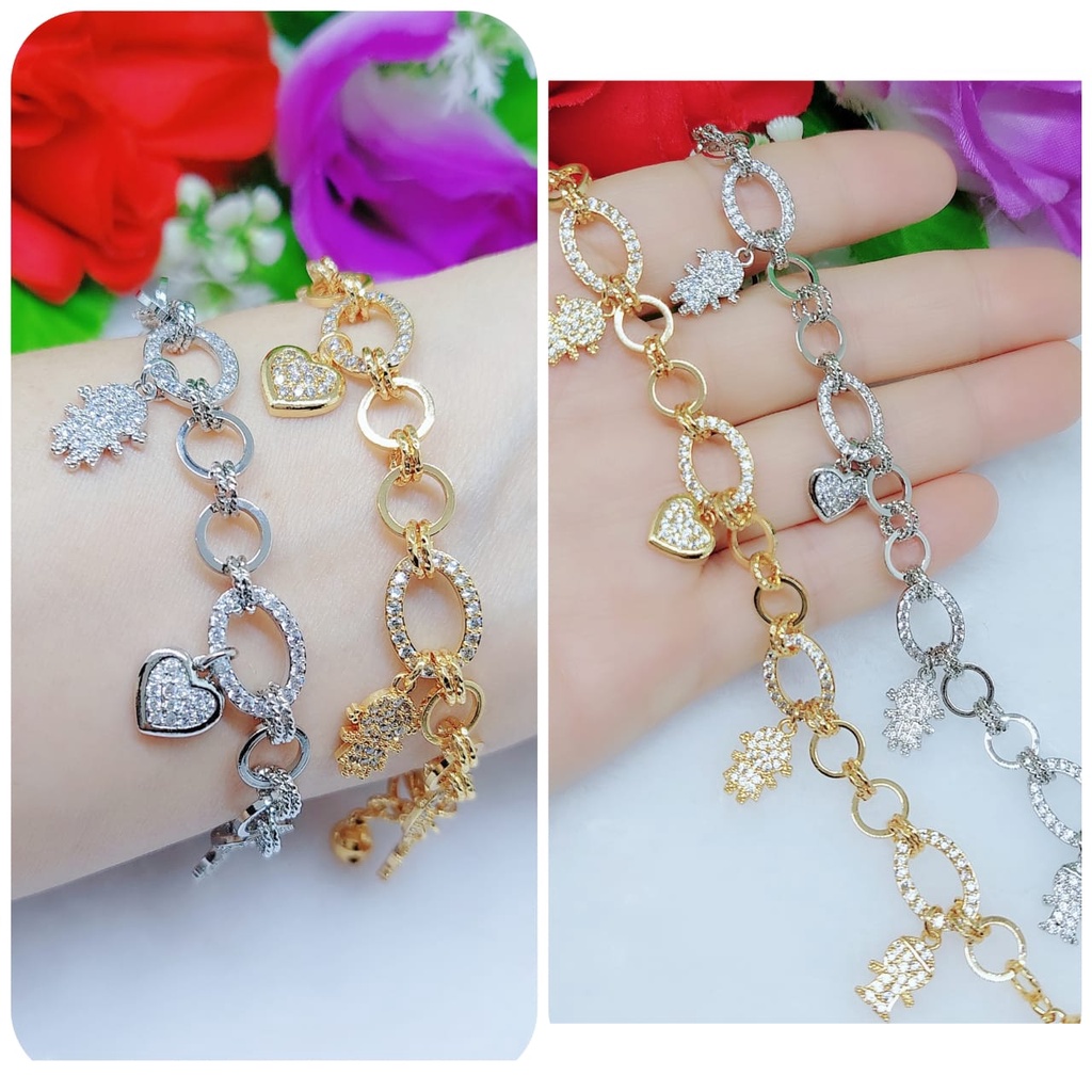 Gelang xuping permata full lapis emas perhiasan wanita jewellery