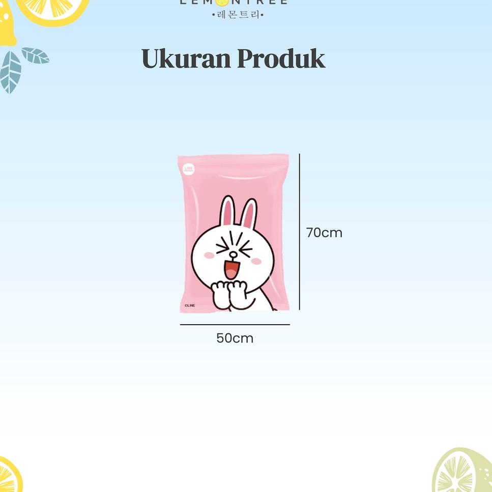 y9✾Terbaru➟ Vacuum Bag Plastik Storage Press Vakum Kantong Pakaian LINE FRIENDS - VCP-LINE- Lemontre