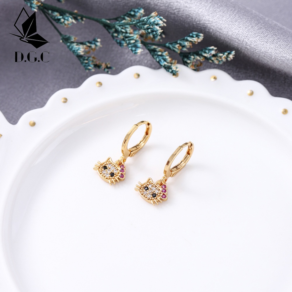 ♥️✅COD✨Anting Anak Titanium Anti Karat Bayi Emas Muda Hellokitty Anting Tusuk Aksesoris Perempuan Murah D150