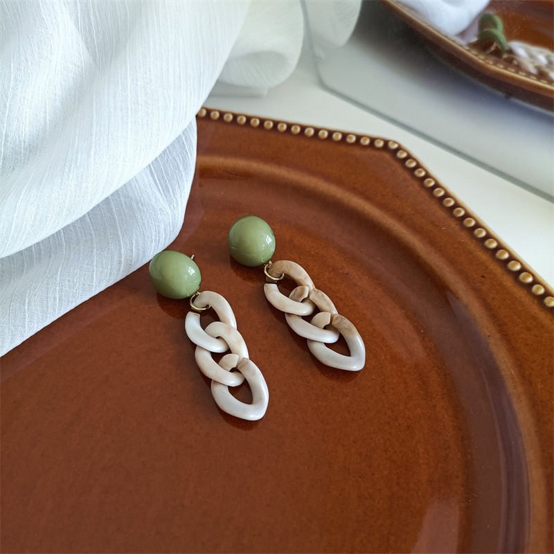 Long Temperament Tassel Chain Earrings Korean Earrings Female Earrings