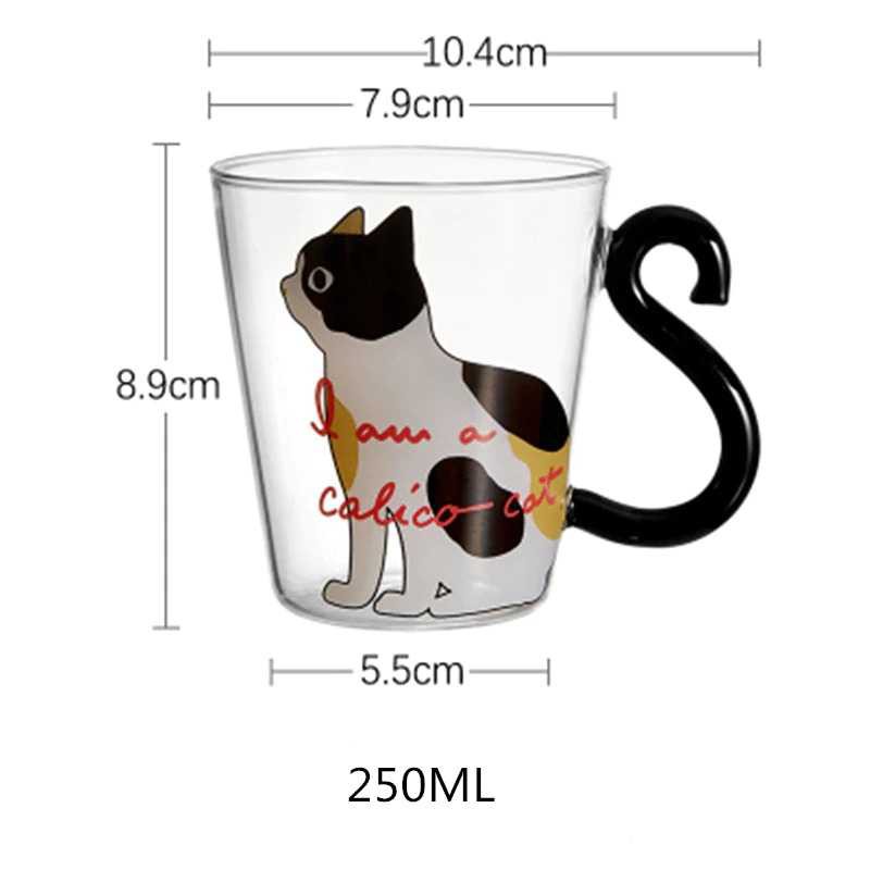 Gelas Kaca Unik Bening Gagang / Gelas Kopi / Mug Kopi Transparan / Gelas Susu / Cangkir Teh / Jus GOOD MORNING 350 ml / Gelas Kaca-5