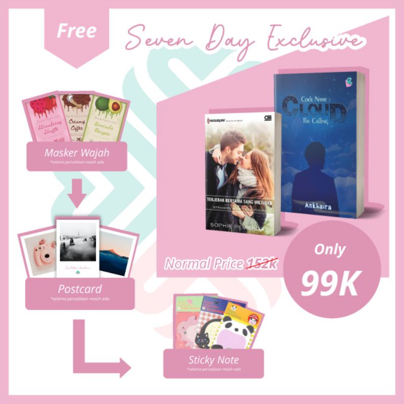 

Buku Novel EXCLUSIVE Bundling Code Name x Terjebak bersama sang miliuner